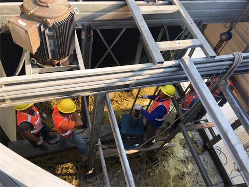 東莞圓形冷卻塔填料的2種清洗方法,東莞圓形逆流式冷卻塔